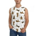 thumbnail image 3 of Uemuo German Shepherd Dog Pattern Men's Sleeveless T-Shirt,Muscle Athletic Tank Top, Moisture-wicking Quick-dry Breathable Classic Tee Top for Gym Run Outdoor Sports-Large, 3 of 8