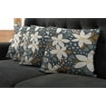 thumbnail image 5 of Ambesonne Floral Throw Pillow Cover 4 Pack, Poinsettia Blossoms Art, 18", White and Caramel, 5 of 5