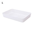 thumbnail image 1 of Caja de almacenamiento Rectangular de plástico Cajón de escritorio Estuche de cosméticos Organizador de papelería Contenedor de calcetines Almacenamiento y organización del hogar Blanco L Bewildely HA003019-03, 1 of 6