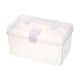 thumbnail image 1 of Caja de almacenamiento transparente, estuche para joyería, contenedor de suministros de costura con tapa portátil, organizador de escritorio para uso 23cmx10.5cmx9cm, 1 of 9