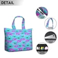 thumbnail image 4 of White Bloom Daisy Overnight Bag Boho Floral Duffel, Lightweight, , Multiple Pockets, Airplane Friendly, 4 of 5