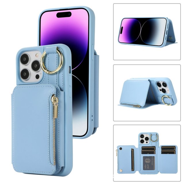 CNKOO 15/15Plus/15Pro/15PM Leather Case Phone Protector Case Hanging Cord Multi Card Bag Convenient Payment Phone Case