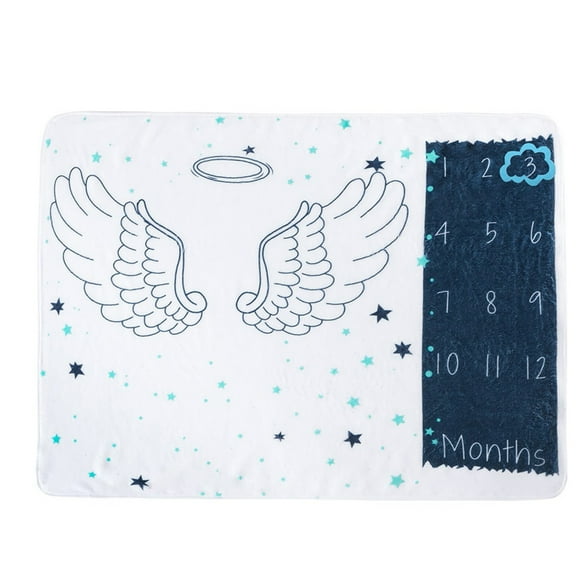 KAKOWELY 1 juego de manta de hitos para bebé recién nacido, manta de recuerdo para bebé con marcador de marco