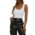 thumbnail image 2 of Womens Ribbed Knit Seamless Scoop Neck Sleeveless Bodysuit, 2 of 5