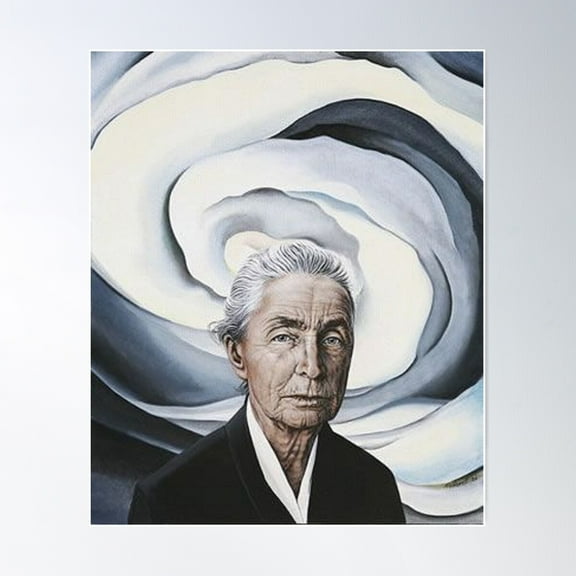 Georgia O'Keeffe Self Portrait Poster Wall Art, Modern Wall Decor For Living Room Bedroom, 8x12 UNFRAMED