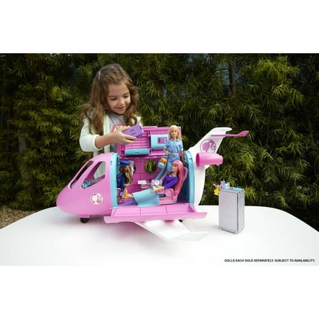 Barbie Dreamplane Airplane Playset with Puppy and Snack Cart, 15+ Accessories