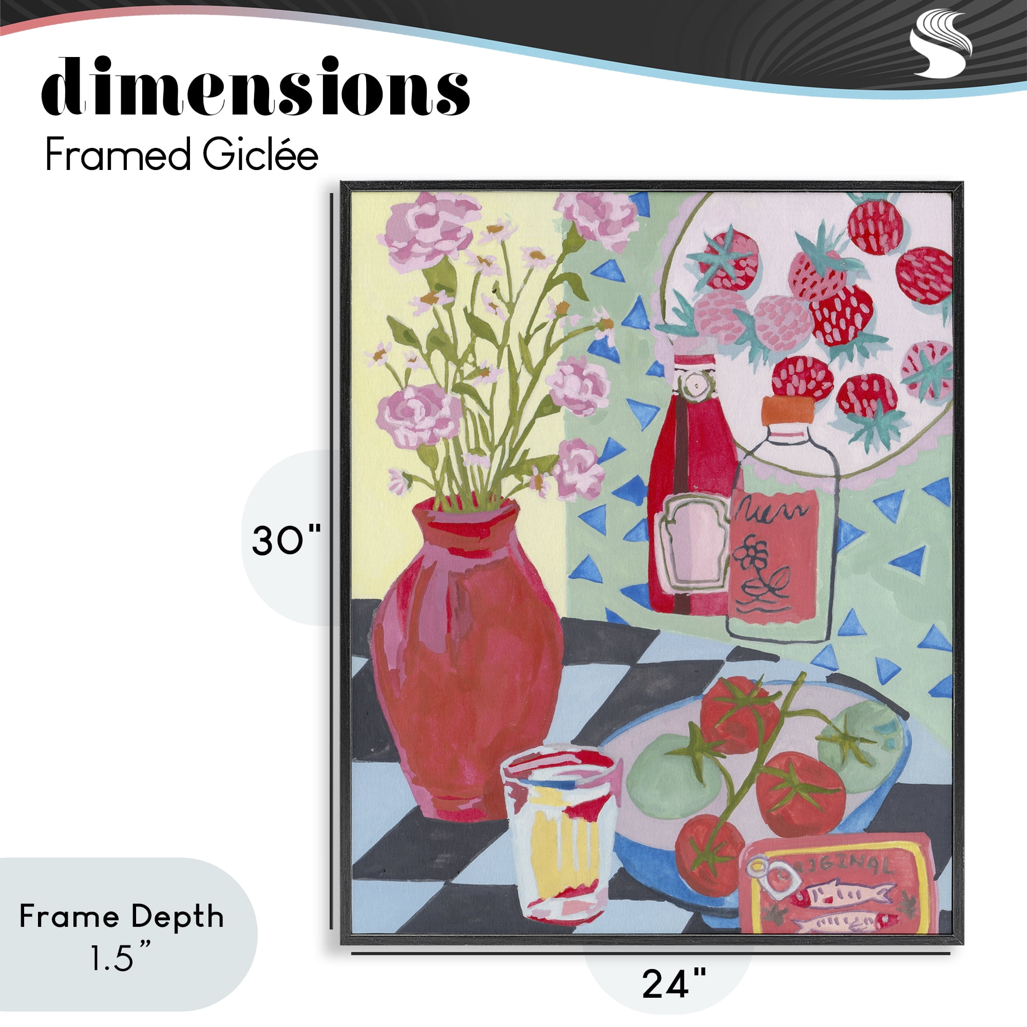 Stupell Industries Kitchen Sauces Still Life Black Framed Giclee Art, design by Melissa Wang