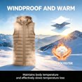 thumbnail image 7 of IUYRTFE Women Longline Hooded Puffer Vest Zip Up Sleeveless Winter Coat with Pockets for Outdoor Travel Daily Wear, 7 of 7