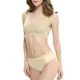thumbnail image 6 of Bigersell Women’s Push up Lace Bra V-Neck Wire-Free Bra Support Women Padded Bra with Straps Convertible Bra Style R-210 Basic Bra Strap Nylon Balconette Bra Feature Everyday Bras Underwear Beige M, 6 of 6
