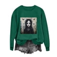 thumbnail image 5 of Jsaierl Halloween Sweatshirts for Women Spooky Graphic Pullovers Soft Loose Fit Crewneck Long Sleeve Shirt Tops Halloween Clothes, Sizes S-2XL, 5 of 7