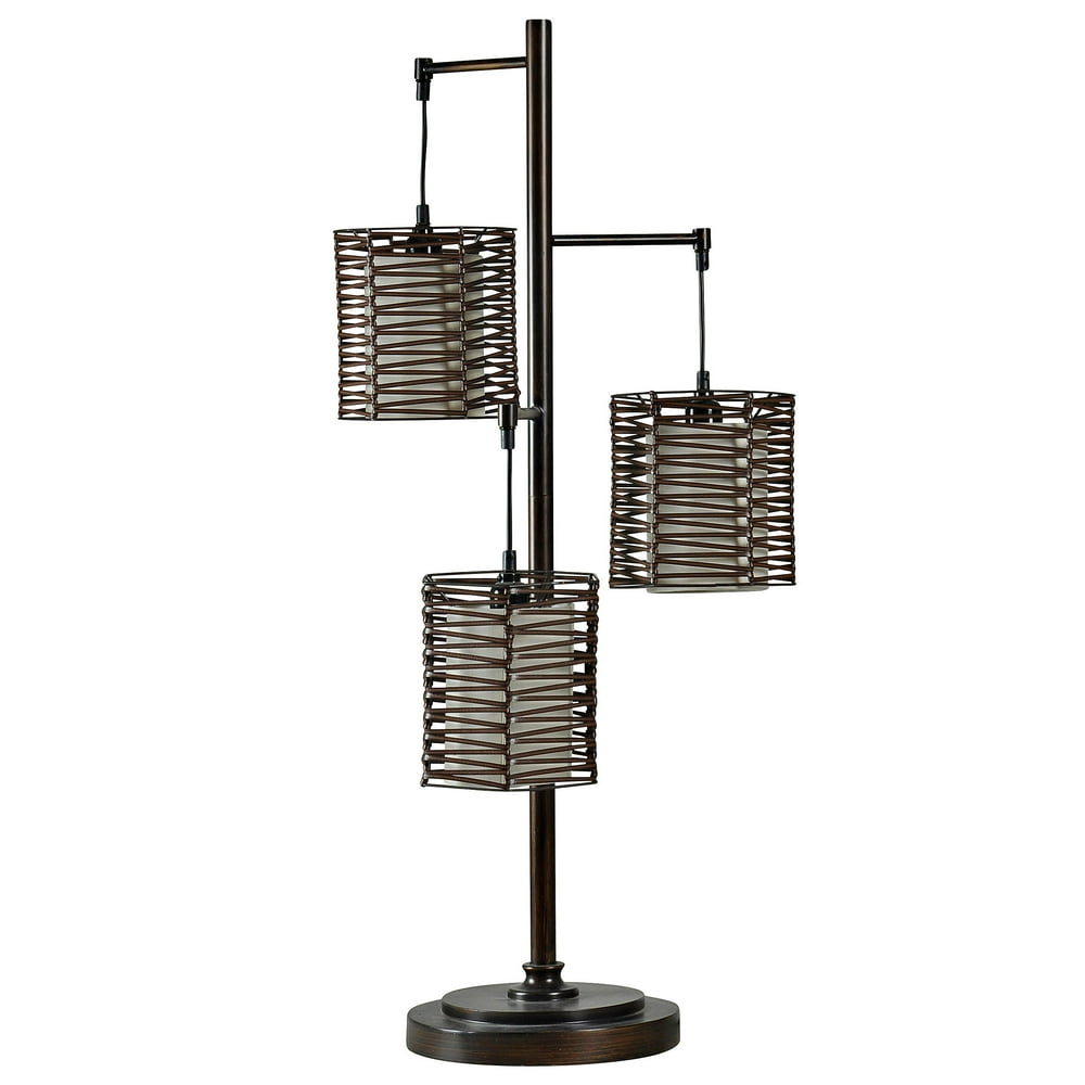 Madison Floor Lamp/Table Lamp - Bronze Finish - Set Of 3: 2 Table, 1