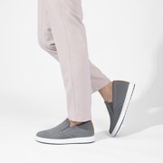 CMR CHAMARIPA Gray Nubuck Elevator Shoes For Men - Mens Casual Slip-On Shoes To Look Taller 6 CM / 2.36 Inches