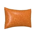 thumbnail image 2 of Disketp Orange Glitter Satin Pillowcase For Hair And Skin - Satin Pillow Cases Standard Size 20x30 Inches With Zipper,Gifts For Women Men, 2 of 8