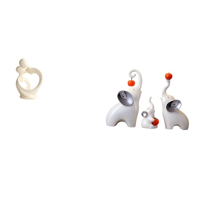 Colección de figuras artísticas de resina con esculturas de pareja y familia de elefantes para escritorio, gabinete, decoración del hogar, regalo de a