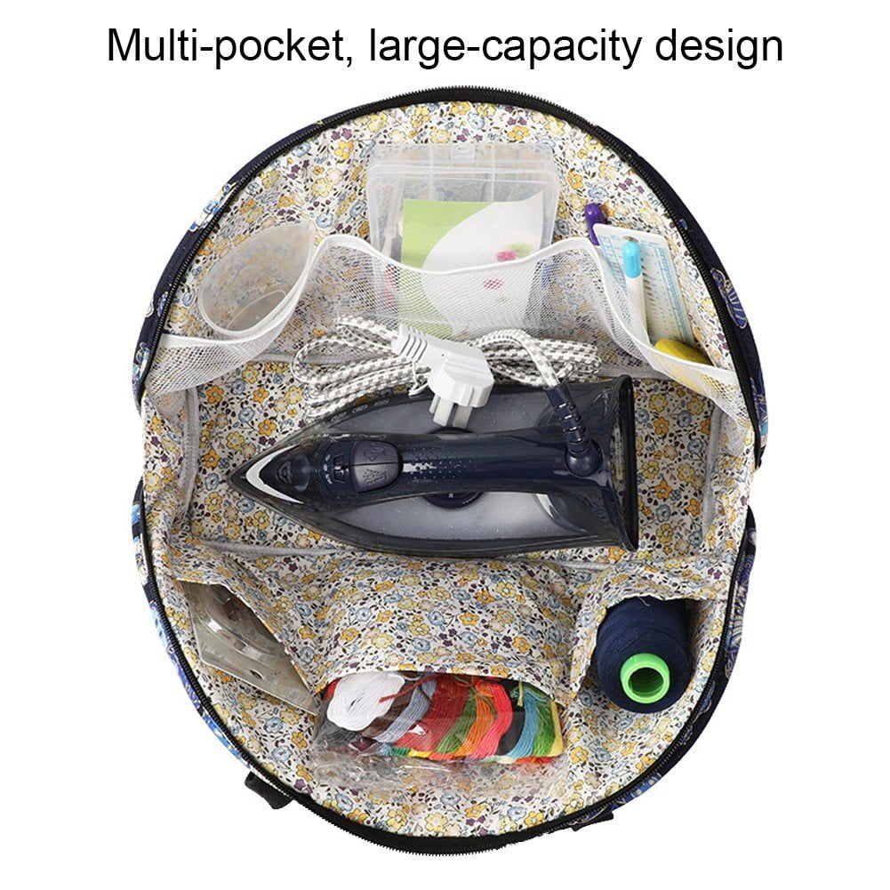 Portable Crochet Bag with Handle Crochet Tote Bag Travel Yarn Organiser Knitting Tools Accessories for Crafting Sewing