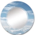 thumbnail image 2 of Designart "White Sky Pure gracefulness IV" Landscapes Round Wall Mirror - Traditional Oval Printed Decorative Oversized Mirror - Multiple Color Options, 2 of 4