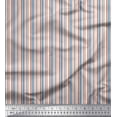 thumbnail image 1 of Soimoi Orange Moss Georgette Fabric Colorful Vertical Stripe Decor Fabric Printed Yard 42 Inch Wide, 1 of 3