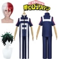 thumbnail image 2 of Disfraz de Anime My Hero Academia Boku No Hero Todoroki Shoto para hombre y mujer, uniforme escolar, traje de gimnasio, camiseta y pantalones Midoriya Izuku, 2 of 3