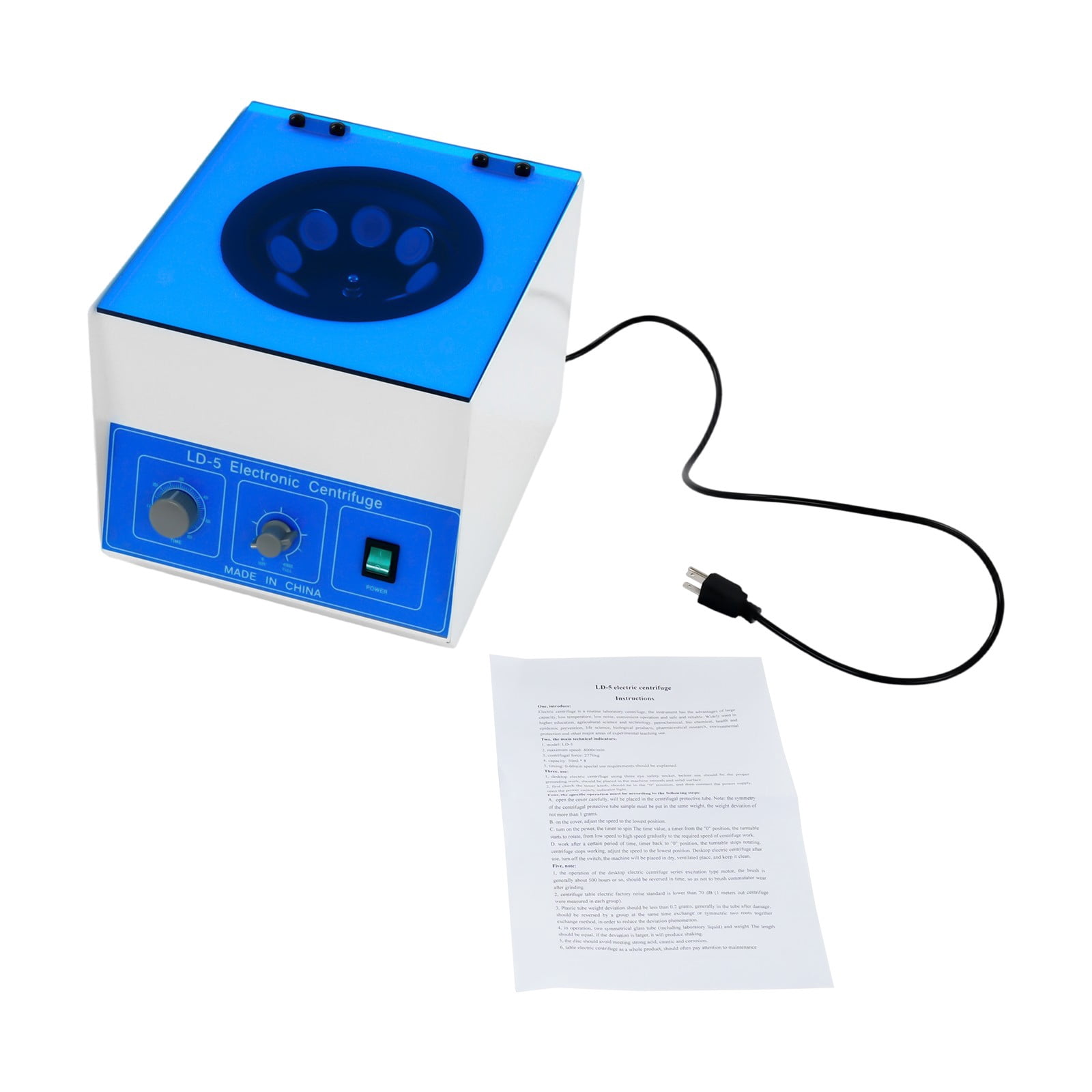 50ml x 8 Electric Centrifuge Lab Medical Benchtop Centrifugal Separator Machine