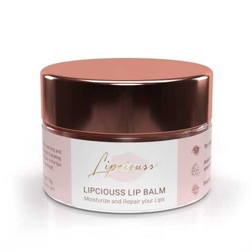 Lipciouss Bálsamo labial para hidratación Aceite de coco Cera de abejas Aceite de rosa mosqueta Minerales Tratamiento nocturno