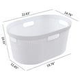 thumbnail image 4 of 42 L Hip Hugger Laundry Basket, White Plastic Dirty Clothes Basket, 4-Pack, 4 of 7