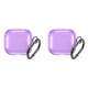 thumbnail image 1 of Funda Protectora Transparente Con Mosquetón TPU para Airpods 4 (Transparente) Púrpura, 1 of 5
