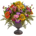 thumbnail image 1 of Nearly Natural 1891 Mixed Floral Artificial Arrangement in Goblet, 1 of 1