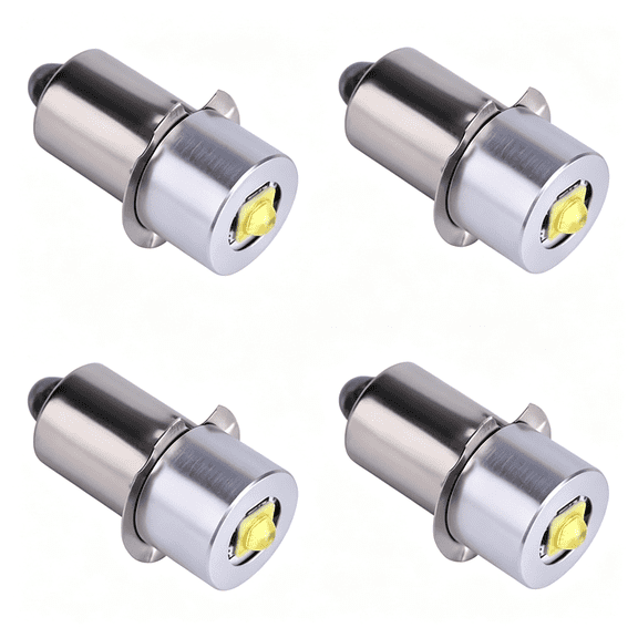 HIBIBUD 6-24V P13.5S 3W Led Flashlight Replacement Bulbs (Pack of 4) 6-24V Pack of 4 Flashlight Bulbs