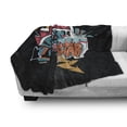thumbnail image 3 of Hip Hop Soft Flannel Fleece Blanket, Underground Grafitti Style Hip Hop Star Lettering with Arrow and Lightning Motifs, Cozy Plush for Indoor and Outdoor Use, 50" x 60", Multicolor, by Ambesonne, 3 of 6
