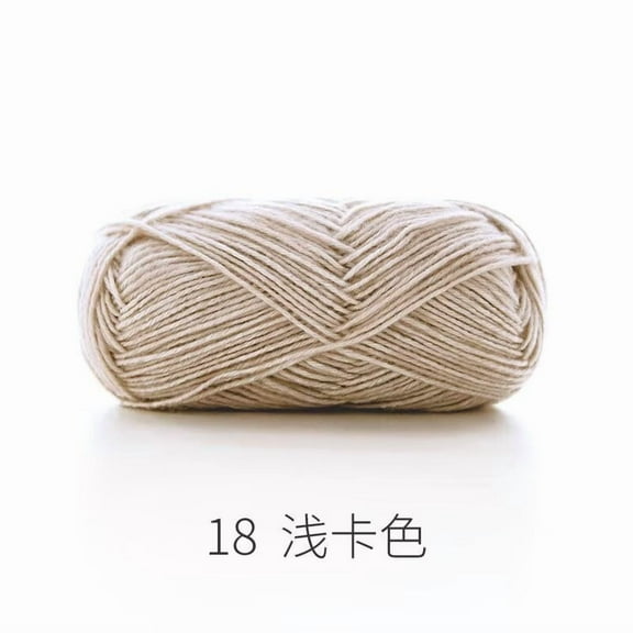XmhyTop 50G Medium Worsted Weight Wool Yarn (142Yds), Soft Yarn Ideal for Crocheting & Knitting Projects, Light khaki