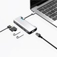 thumbnail image 2 of Convertidor Usb Hub Multifuncional 7 En 1 Adaptador Usb 3.0 De Transmisión 4K Convertidor Hub De Alta Velocidad De Aleación De Aluminio Con Interfaz De Red De 1000 Mbps Para Computadora Tipo C sonducket EL010637-00, 2 of 6