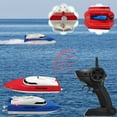 thumbnail image 3 of Red Red 2.4G Remote Control Speedboat, High Speed Electric Rc Racing Boat For Pool Lake, Double Motor For Kids, 3 of 8