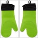 thumbnail image 3 of 1 par de guantes suaves antideslizantes para horno, resistentes al calor 500 grados para cocina/VERDE/ Afortunado Sencillez, 3 of 3