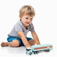thumbnail image 3 of 1:64 Alloy Trailer Truck Model, Qiopertar Under $5 Alloy Car Model 1-64 Small Trailer Container Truck Edition Power Childrens Toy Car Model Ornament, 3 of 6