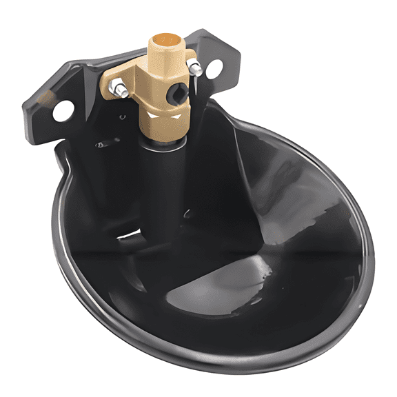 Automatic Livestock Waterer, Thickened Steel Plate Drinking Bowl, 7.1 x 3.1 in / 18 x 8 cm, Rust-Proof Copper Valve, Auto-Fill Trough For Pigs, Cattle, Sheep