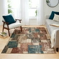 thumbnail image 2 of Mainstays Abstract Tile Area Rug, Madder Brown, 5' x 7', 2 of 6