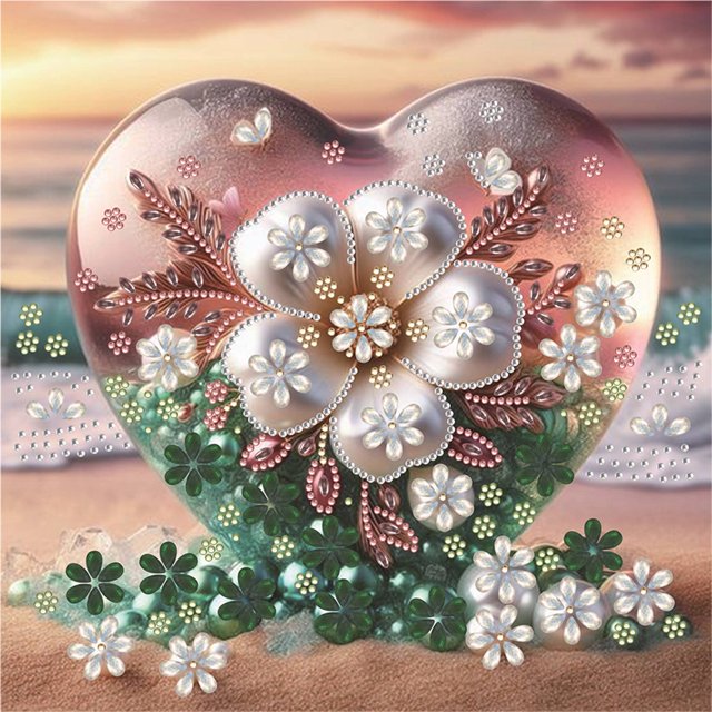 Kit 5D DIY Con Forma Especial Parcial Corazón 30x30cm