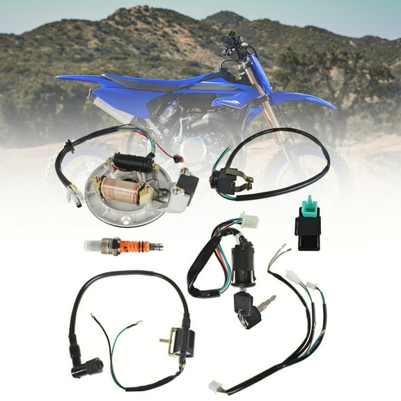 LABLT Wiring Harness Loom Ignition Coil CDI Magneto Stator Replacement for 50-140cc Dirt Pit Bike ATV