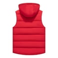 thumbnail image 3 of LNWUY (L-5XL) Men's Plus Size Padded Vest Casual Coat Sports Jacket Quilted Puffer Down Vest Winter Outdoor Warm Puffer Vest Hooded Red XL, 3 of 3