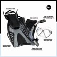 thumbnail image 4 of Dolfino Pro Dyna Adult 5 Piece Dive Set Medium/Large - Silver/Black, 4 of 6
