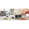 thumbnail image 4 of Full Size Classic Car-Shaped Platform Bed with Wheels,White, 4 of 12