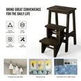 thumbnail image 2 of GIVIMO 3-in-1 Rubber Wood Step Stool with Convenient Handle, 2 of 8