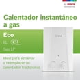 thumbnail image 3 of Calentador De Agua Instantaneo 1 Servicio Eco 6 Gas Bosch blanco Bosch Calentadores Eco 6, 3 of 10