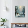 thumbnail image 3 of JRXY Winter Christmas Scenes Deer Snow Lake Canvas Print Wall Art 16x20in Home Bedroom Living Room Decor 16x20 in, 3 of 4