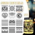 thumbnail image 2 of Bohemian Lace Trim Silhouette Cutouts for Jars Glass Wishing Bottle Decor(No Stickers) 12Pcs Reusable Silhouette for Lantern DIY Craft Kit Jar Decals Art Mural Home Party Garden Decor, 2 of 9