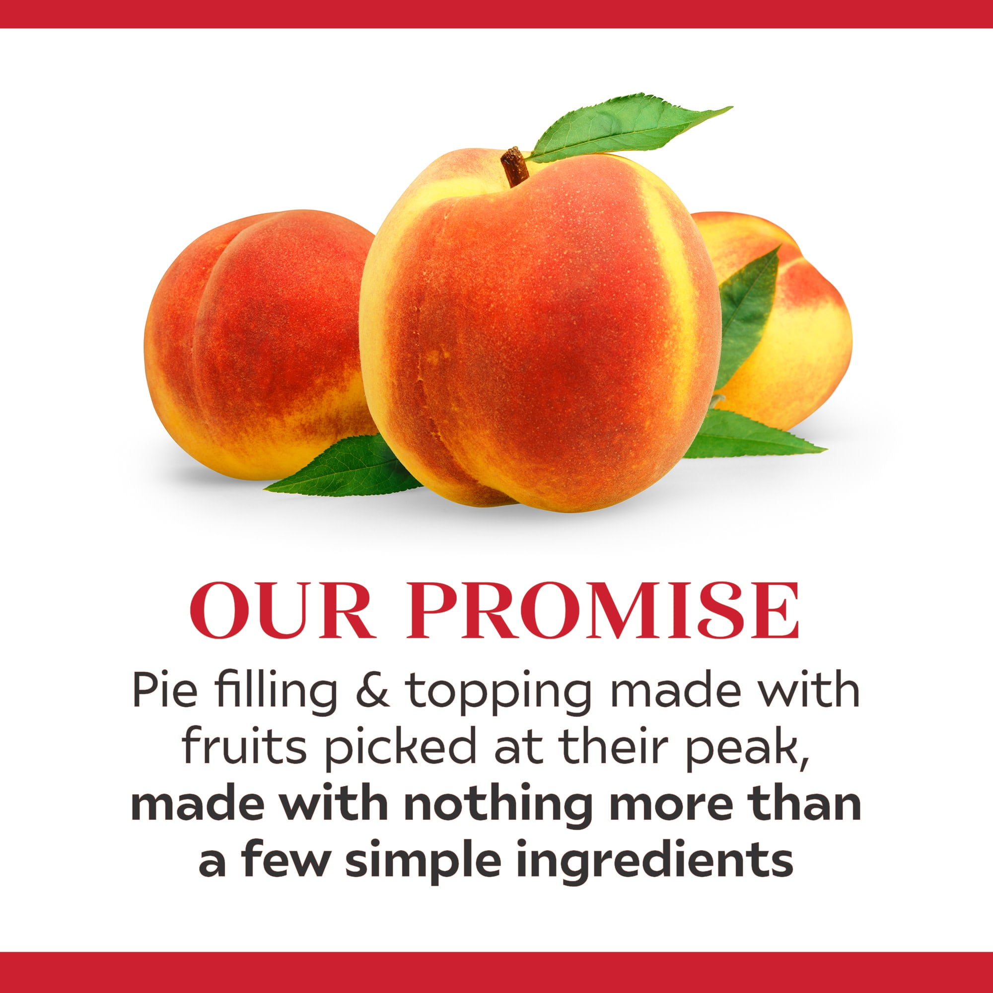 (8 pack) Duncan Hines Comstock Simply Peach Pie Filling and Topping, Ready to Use, 21 oz.