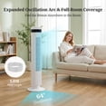 thumbnail image 3 of Ethovia 35-Inch Bladeless Tower Fan – Featuring LED Display & Remote Control, High-Speed DC Motor, 5 Speeds, 4 Modes, 64° Oscillation for Bedroom Office, White, 3 of 6