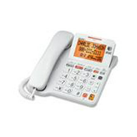 AT&T CL4940 Corded Phone with Answering System, Backlit Display, Extra-Large Tilt Display/Buttons, Caller ID/Call Waiting and Audio Assist,