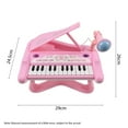 thumbnail image 4 of Keyboards 25 Key Electronic Keyboard Piano Mini Musical Instrument with 360 Degrees Rotatable Microphone Portable Music Piano Keyboard 15 Function Keys Gift for Beginners Keyboards, 4 of 7