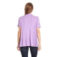 thumbnail image 4 of Women's  Basic Casual Solid Short Sleeve Open Front Cardigan (S-3X), 4 of 5